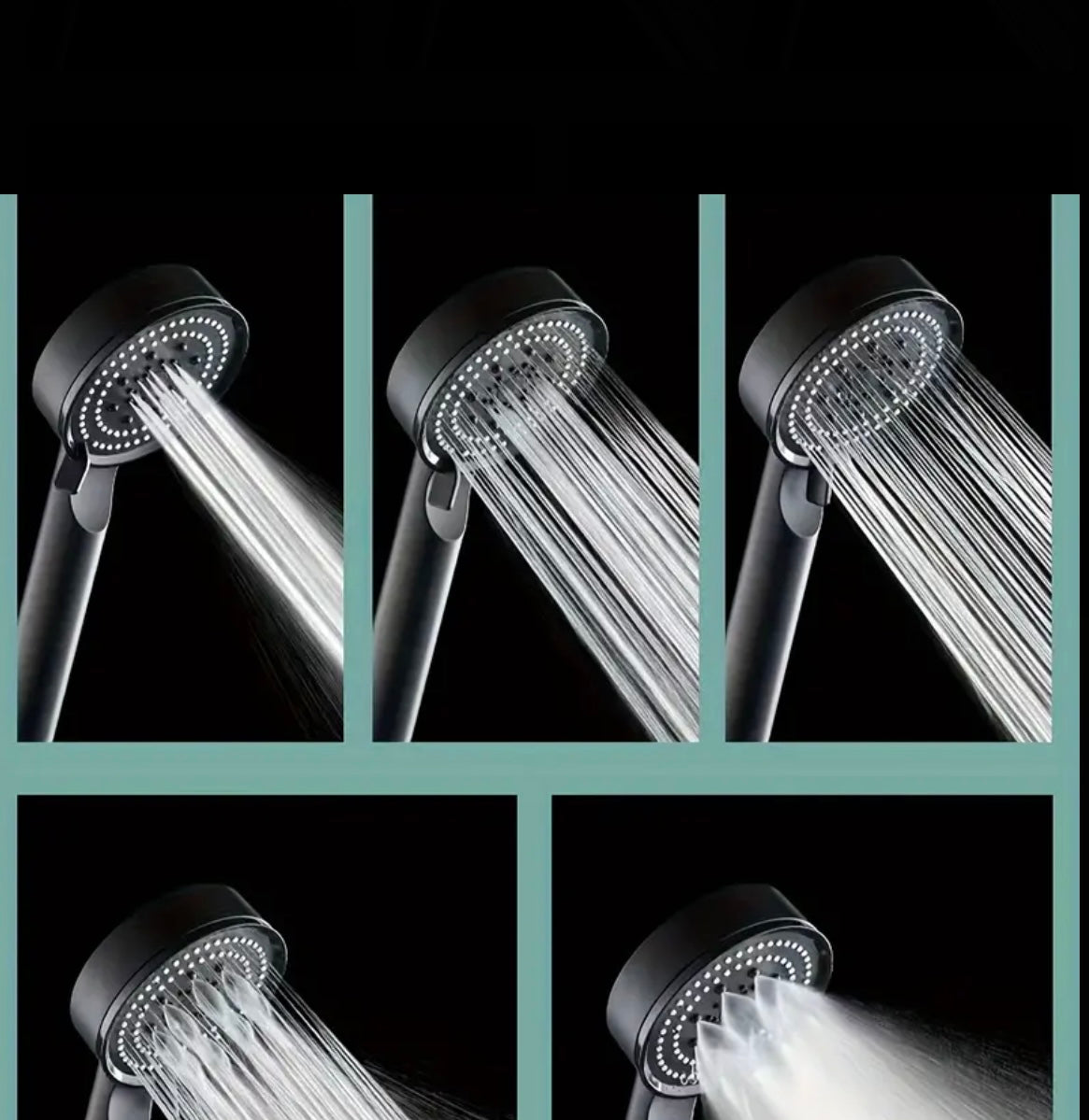 High pressure shower head/ 3 Settings , Easy Fit