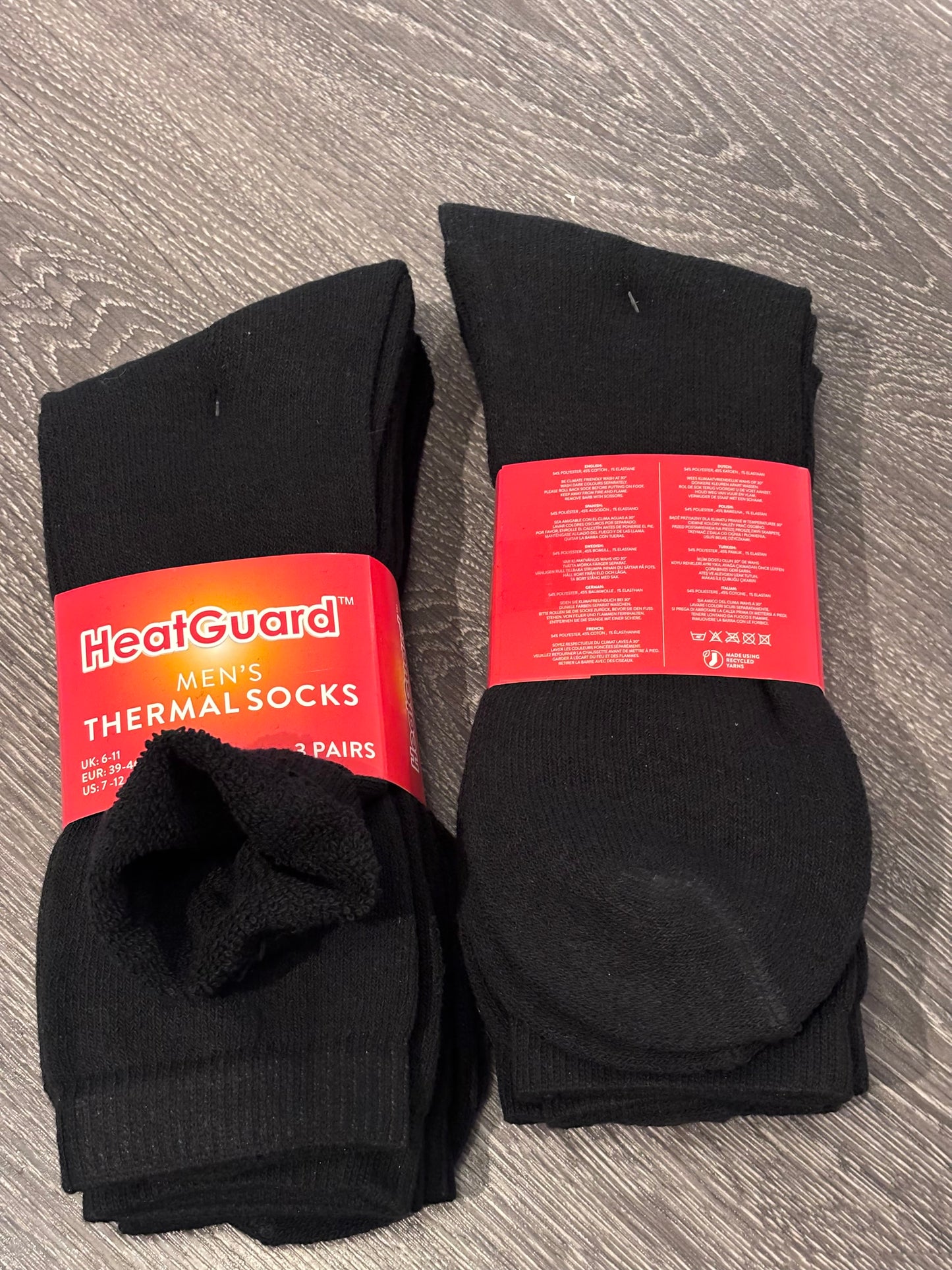 Men’s Themral Socks (3 Pairs) 6-11 Heat Guard - Best for Men's Footwear Menswear