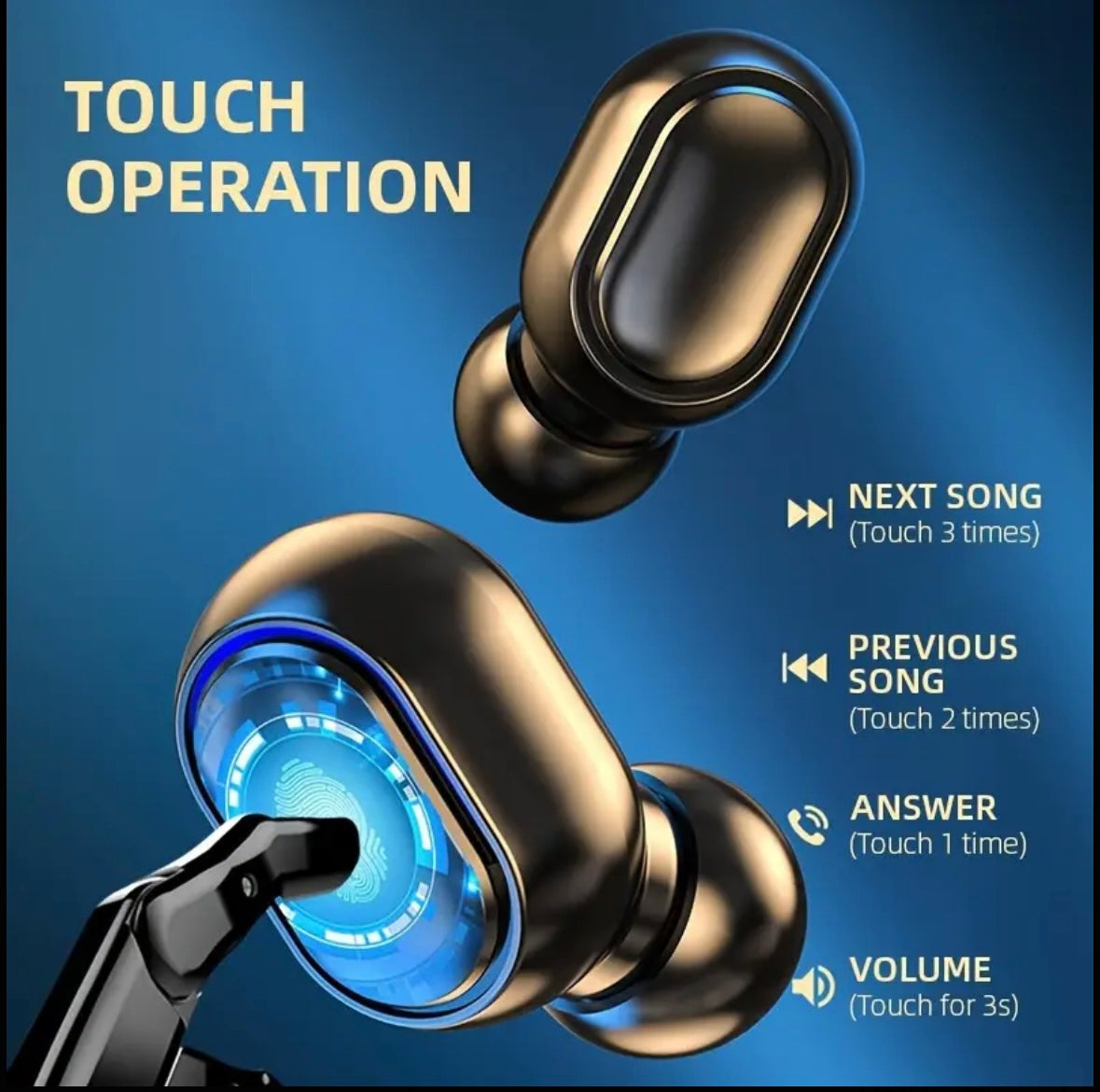 Wireless Bluetooth Headphones Earphones Earbuds In-Ear Pods For All Devices
