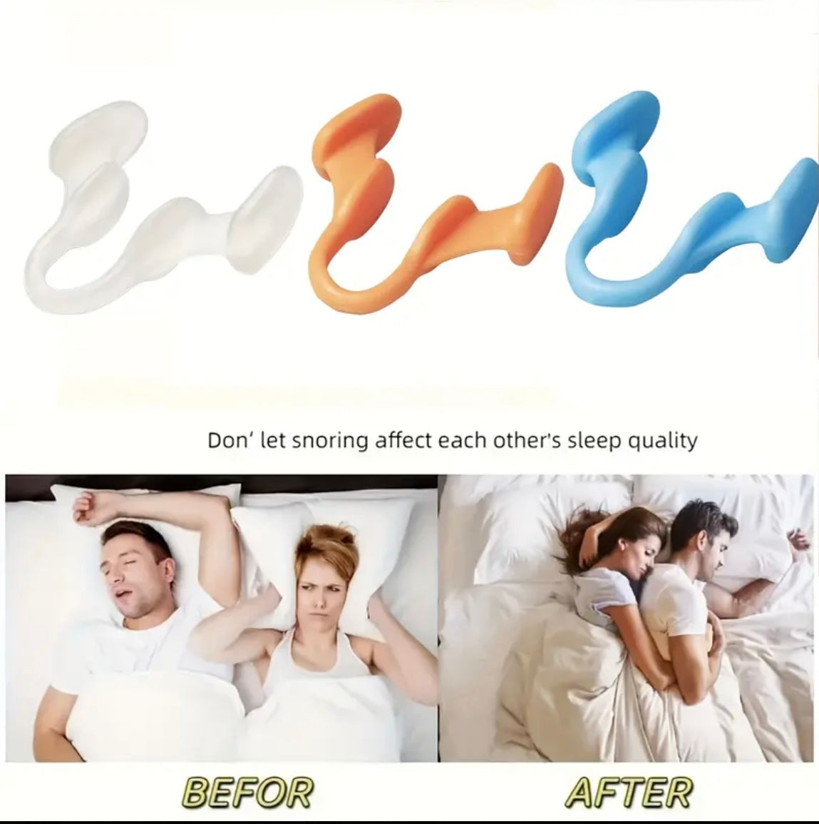 Silicone Sleeping Aid - Snore Relief Clip & Expander for Home Health Improvement