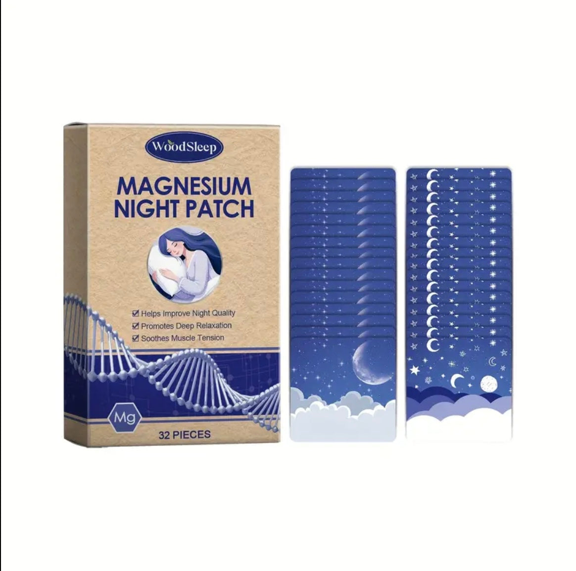 32pcs Magnesium Night Patch , Magnesium Essential Oils Patchs , For Better Sleep