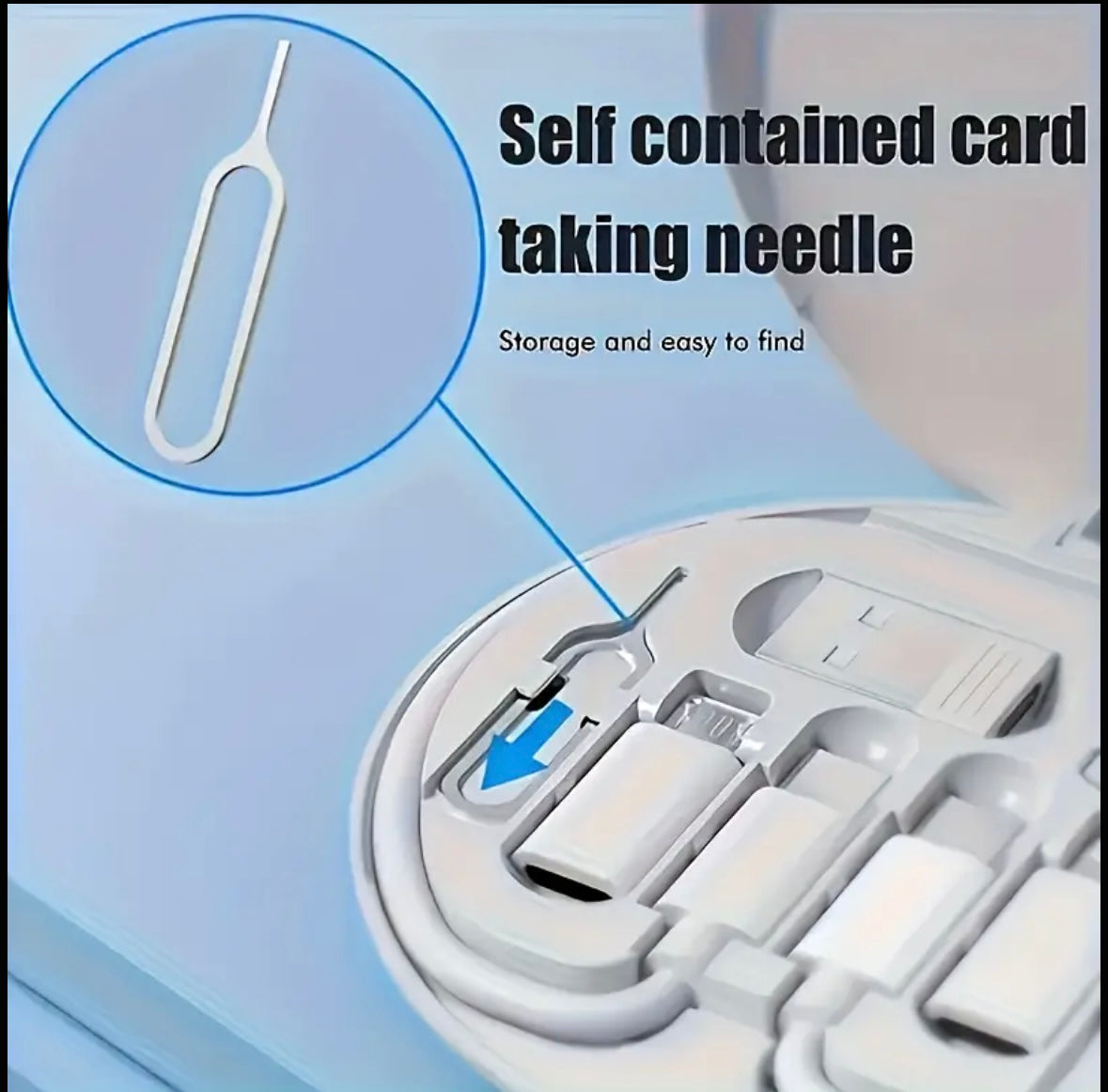 4 in 1 USB Charging Adapter Kit, Compact Durable PVC, Adapter For All Devices