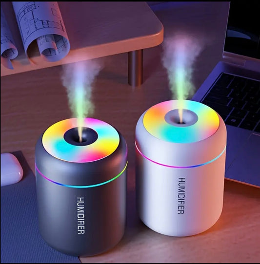 USB MINI CAR HUMIDIFIER AIR PURIFIER FRESHENER LED AROMA ESSENTIAL OIL DIFFUSER