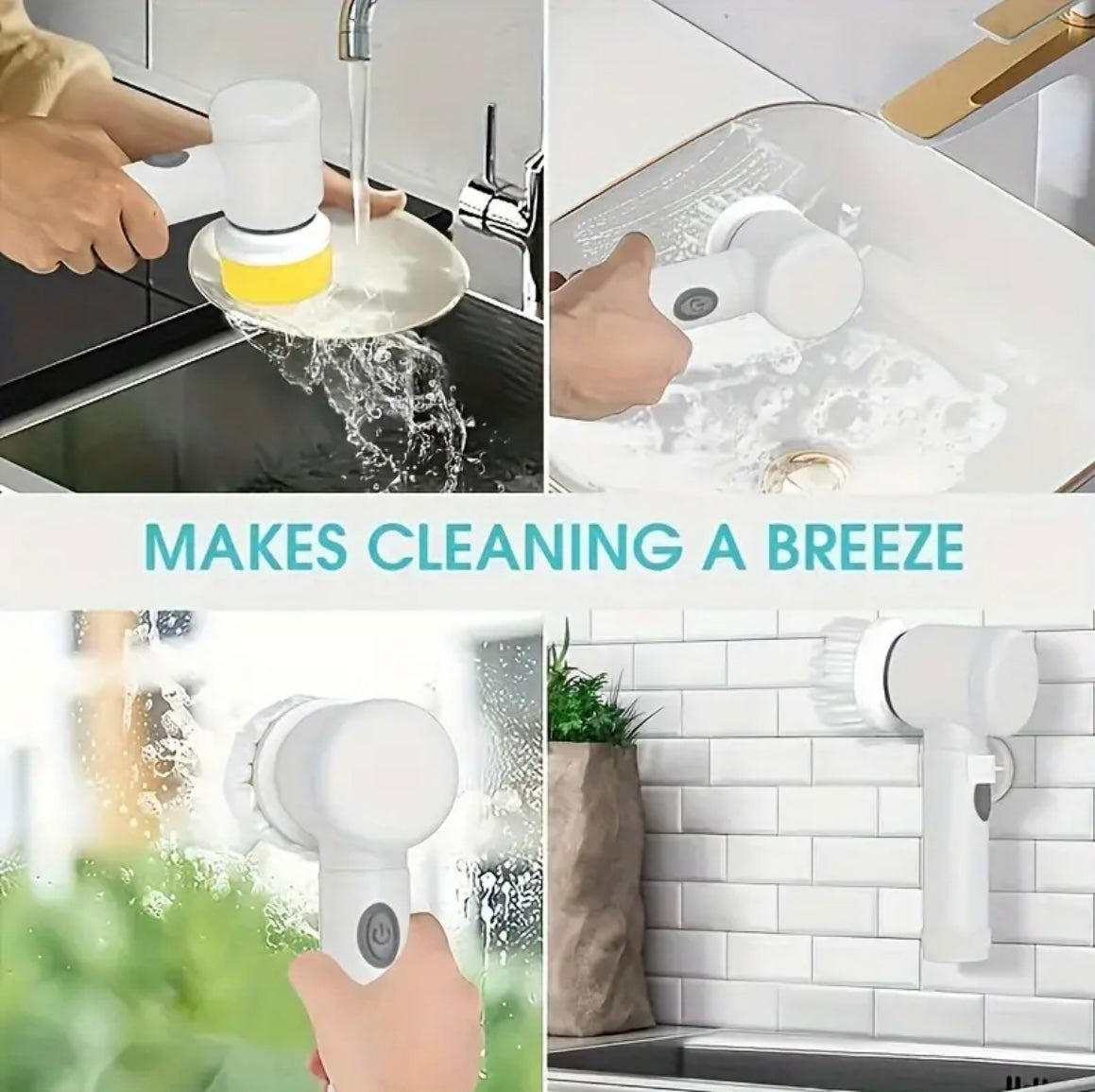 5 in 1 Electric Rotating Cleaner-Handheld Multi Purpose Cleaner,Wireless,EasyUse