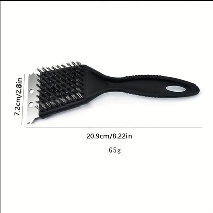 Wire Brush Barbecue Grill Cleaning Utensil with Scraper Must Need for BBQS