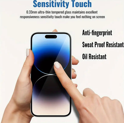 Tempered Glass Screen Protector For iPhone 13 , 14 , 15