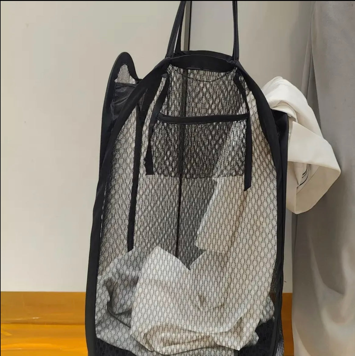 LAUNDRY BAG BIN POP UP MESH FOLDABLE WASHING LAUNDRY BASKET BAG HAMPER STORAGE