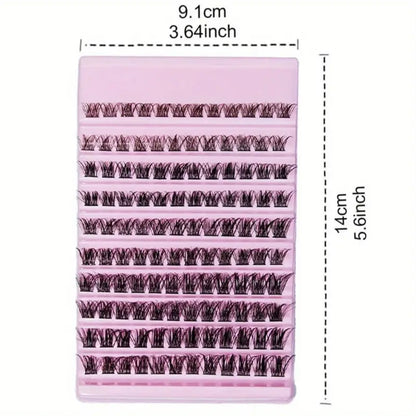 Lash Cluster 120x Natural False Eyelash Extensions 8-16mm for Makeup - Eyelashes