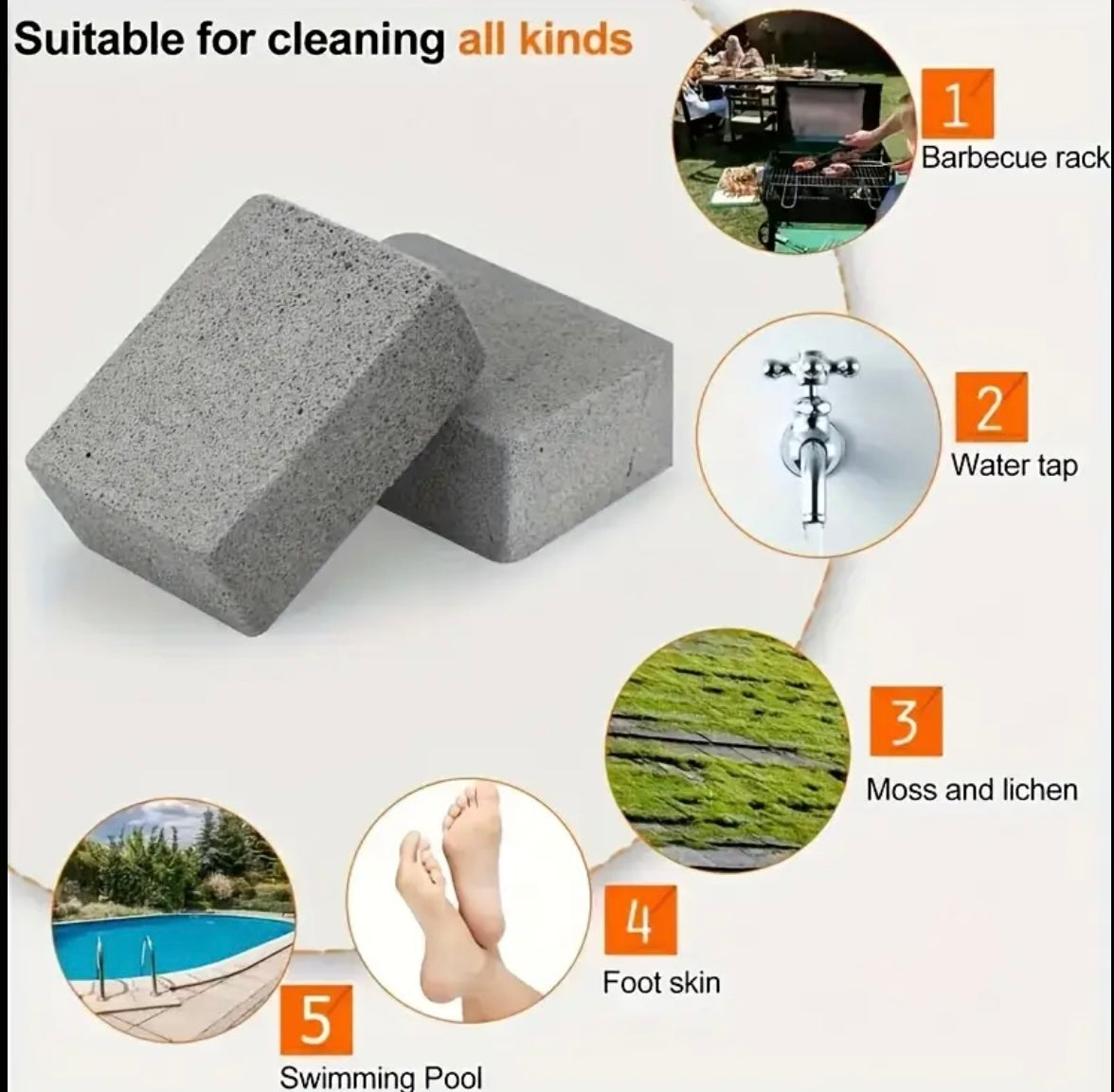 Magic BBQ Grill Cleaning Brick,Portable And No Power Needed , Essential Cooking