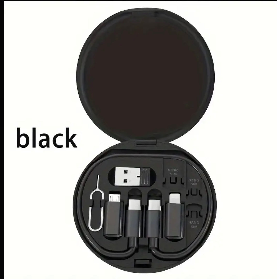 4 in 1 USB Charging Adapter Kit, Compact Durable PVC, Adapter For All Devices