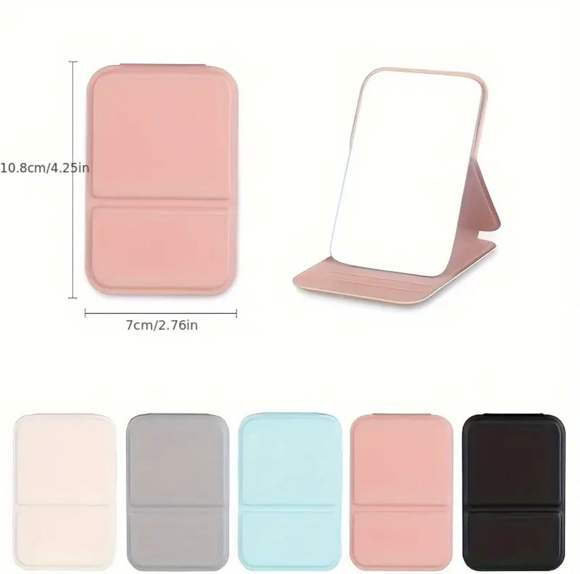 Portable Make Up Mirror - Pocket Size Folding Mirror for Cosmetics - Makeup