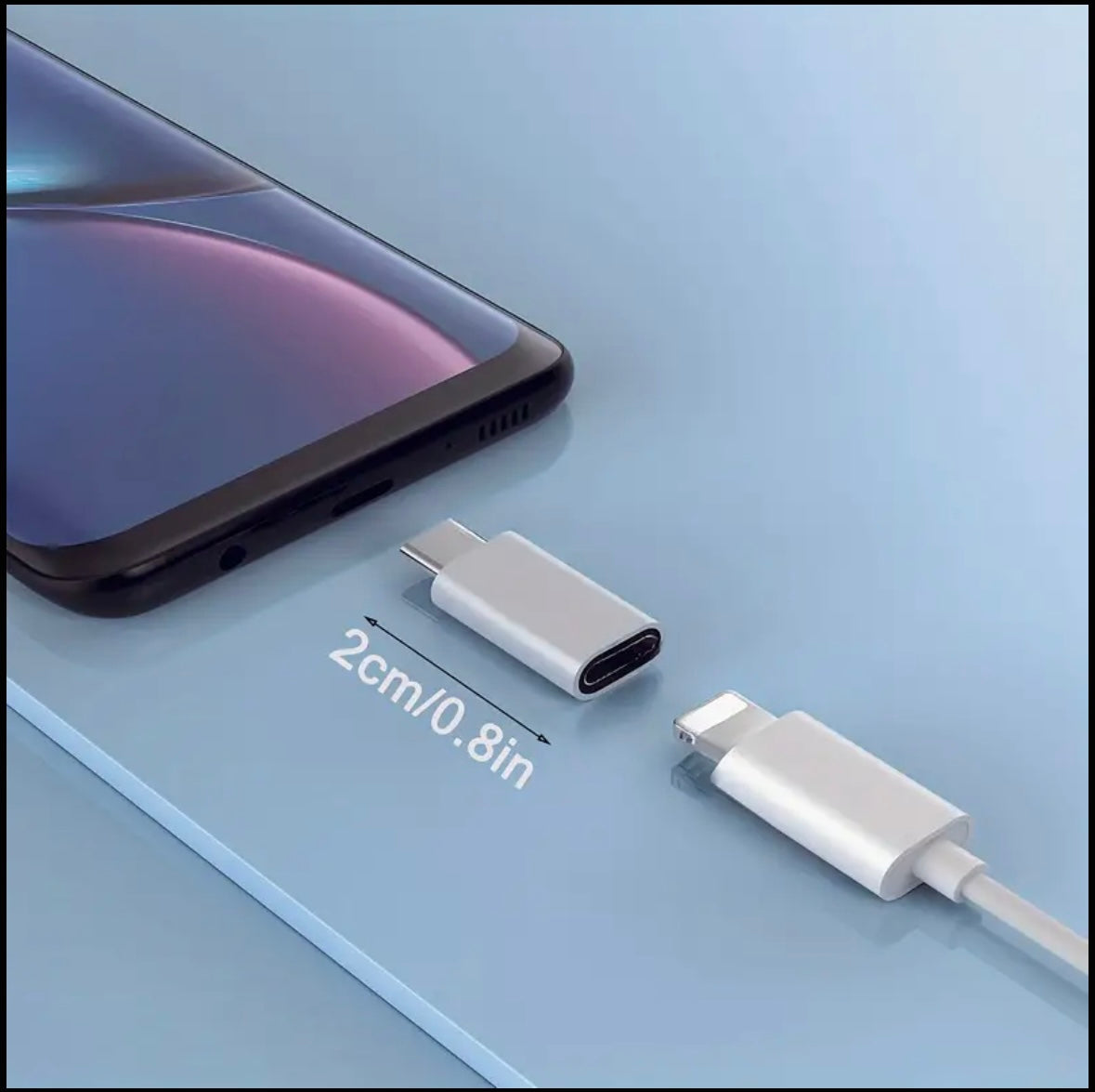 2pcs Set Lighting Female To USB Male Adapter Suitable For Charging & Data Change