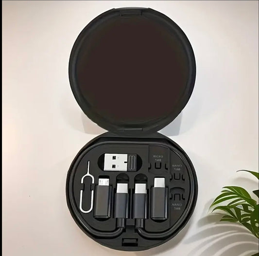4 in 1 USB Charging Adapter Kit, Compact Durable PVC, Adapter For All Devices