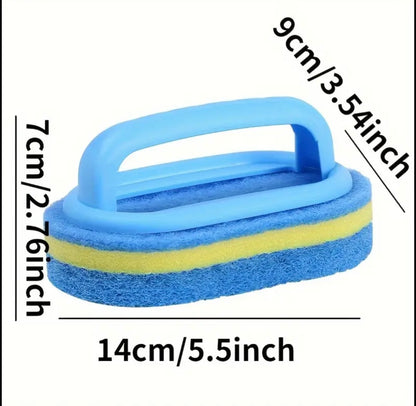 Sponge Cleaning Brush with Handle Kitchen Sink Washing Pot Bathroom Bath Clean