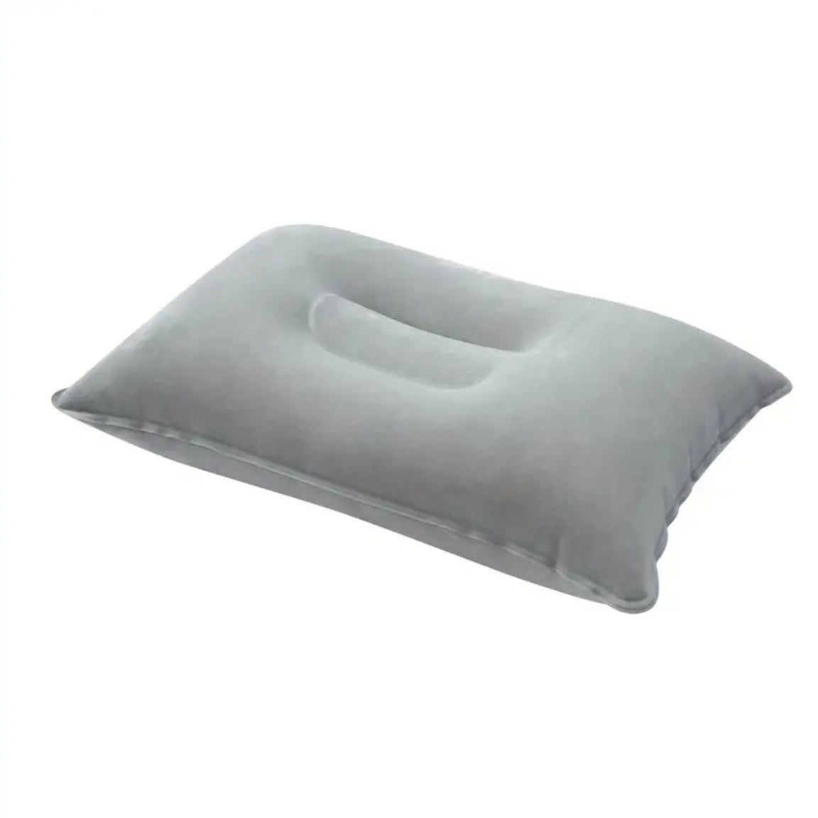 Inflatable Travel Pillow, Small Square Flocking Fabric Air Pillow For Travel 1pc