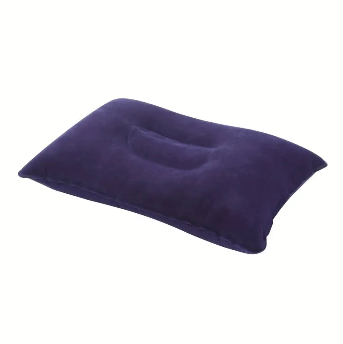 Inflatable Travel Pillow, Small Square Flocking Fabric Air Pillow For Travel 1pc