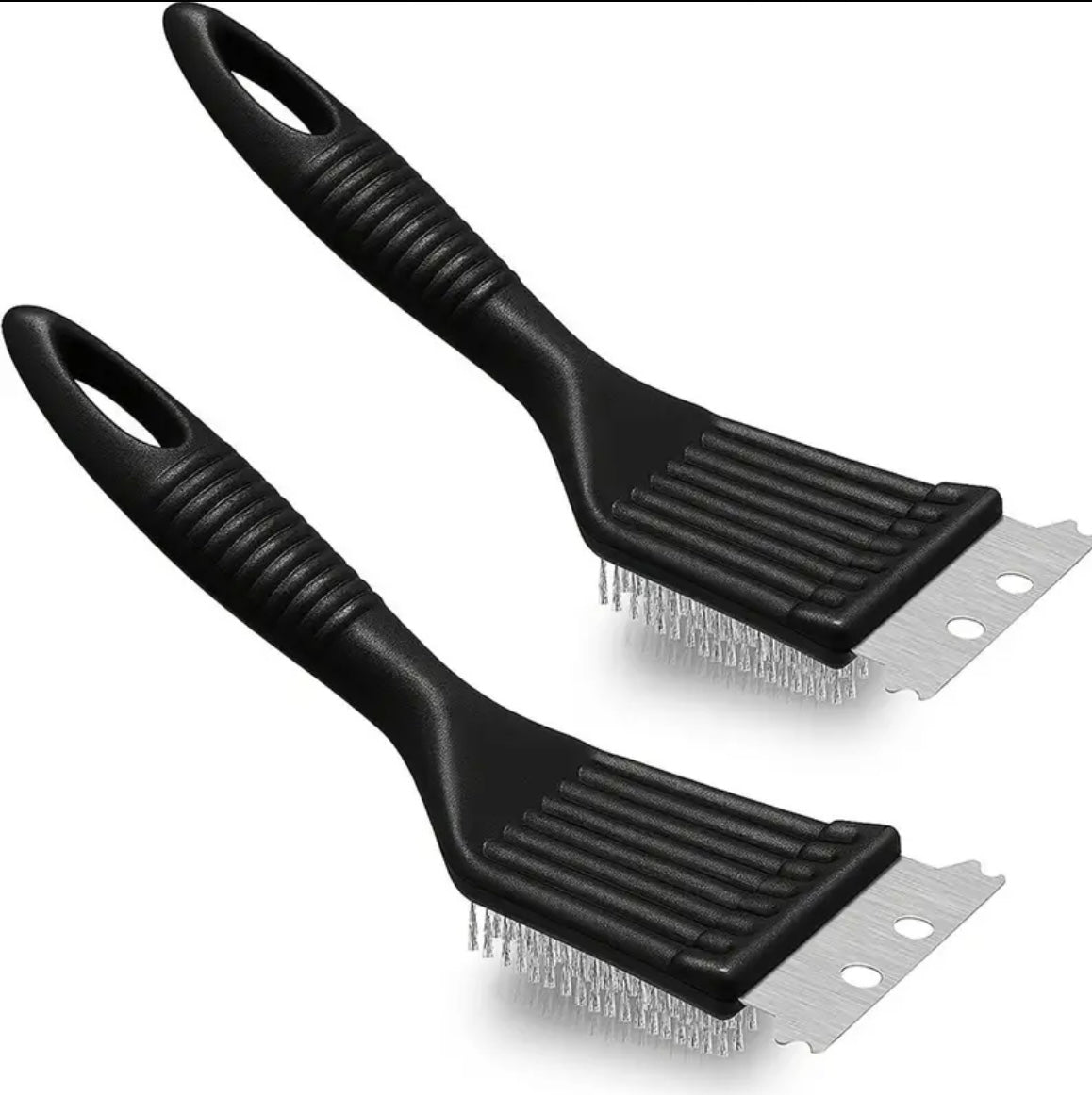 Wire Brush Barbecue Grill Cleaning Utensil with Scraper Must Need for BBQS