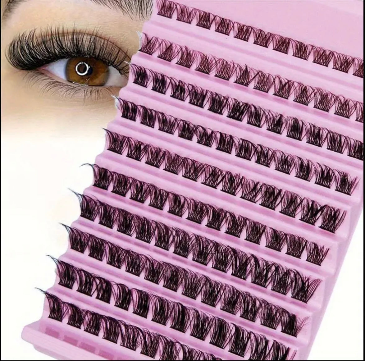 Lash Cluster 120x Natural False Eyelash Extensions 8-16mm for Makeup - Eyelashes