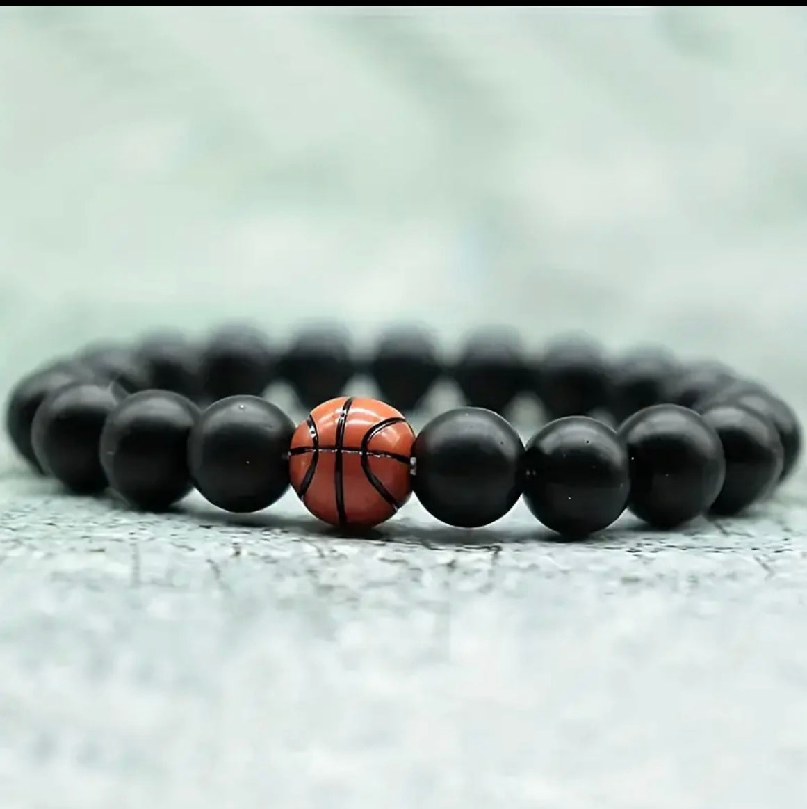 Basket Ball Bracelet Unisex Hand Made Beaded For Simple Design Fitness Accessory