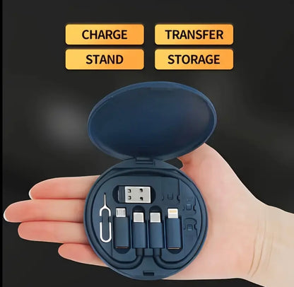 4 in 1 USB Charging Adapter Kit, Compact Durable PVC, Adapter For All Devices