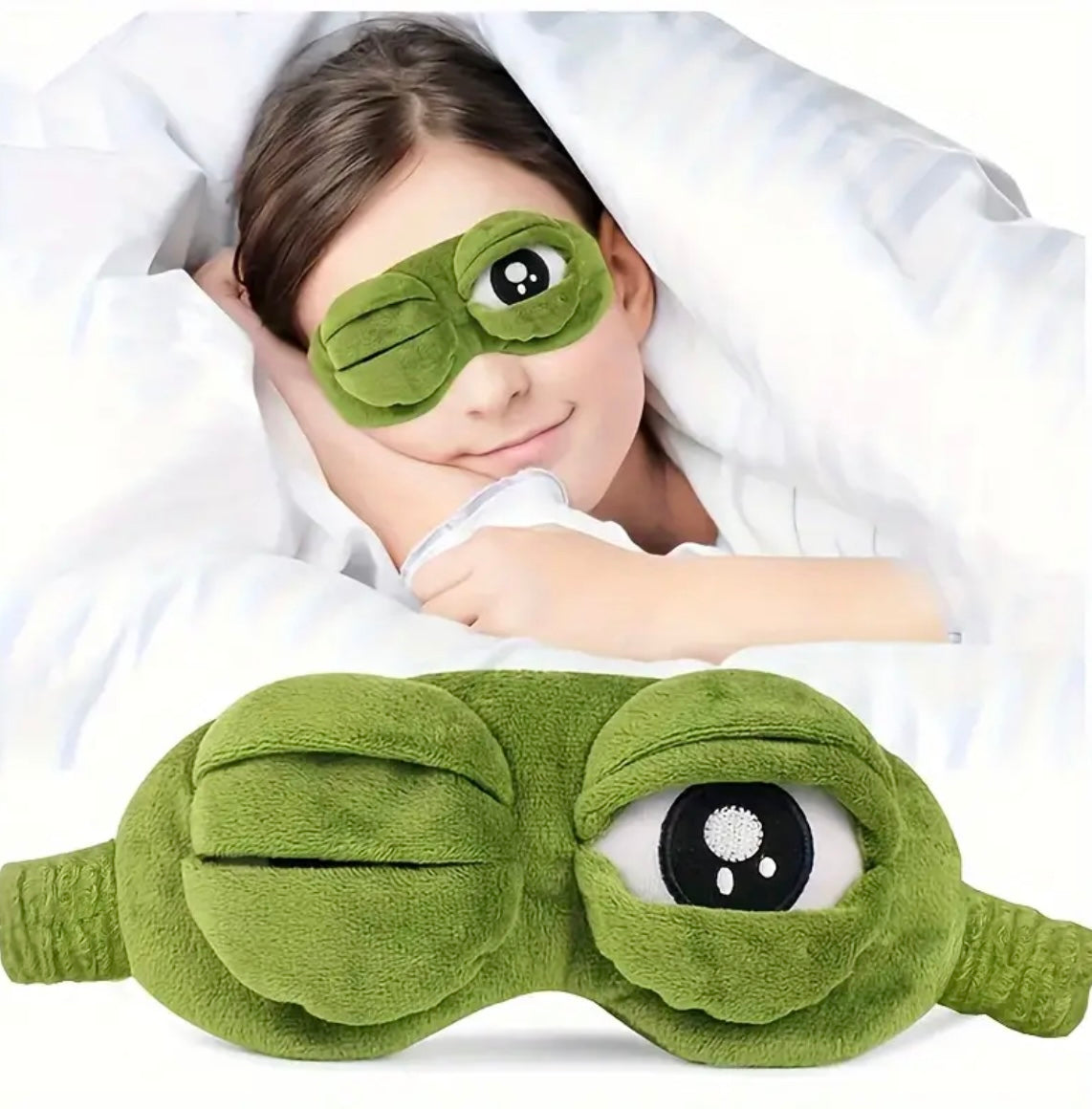 Fun Frog ,Sleep Eye Mask Cartoon Animal Soft Eye Mask Travel Camping Kids