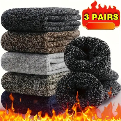 Men's Work Crew -3 Pairs,Enhanced Insulation Anti Cold Snow Fabric-Menswear