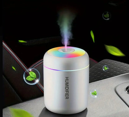 USB MINI CAR HUMIDIFIER AIR PURIFIER FRESHENER LED AROMA ESSENTIAL OIL DIFFUSER