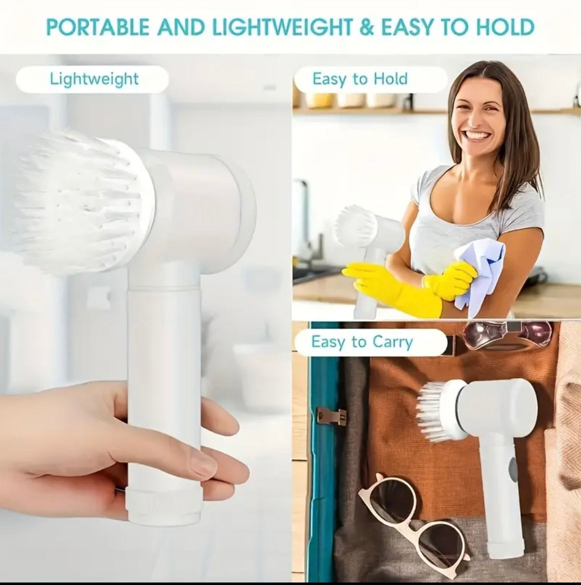 5 in 1 Electric Rotating Cleaner-Handheld Multi Purpose Cleaner,Wireless,EasyUse